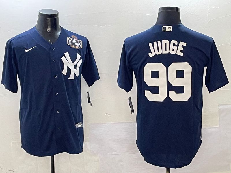 Men New York Yankees #99 Judge Drak Blue Game 2025 Nike MLB Jersey style 6